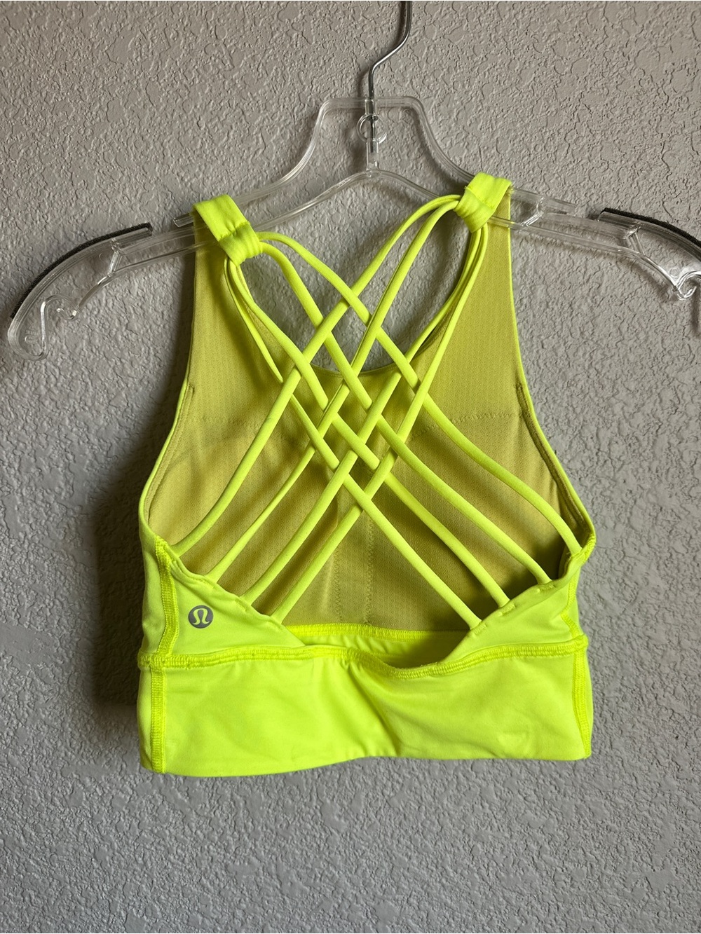 lululemon athletica Neon Yellow Strappy Swim Sports Bra